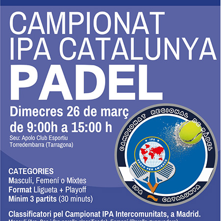 I Campeonato de pàdel IPA para policias
